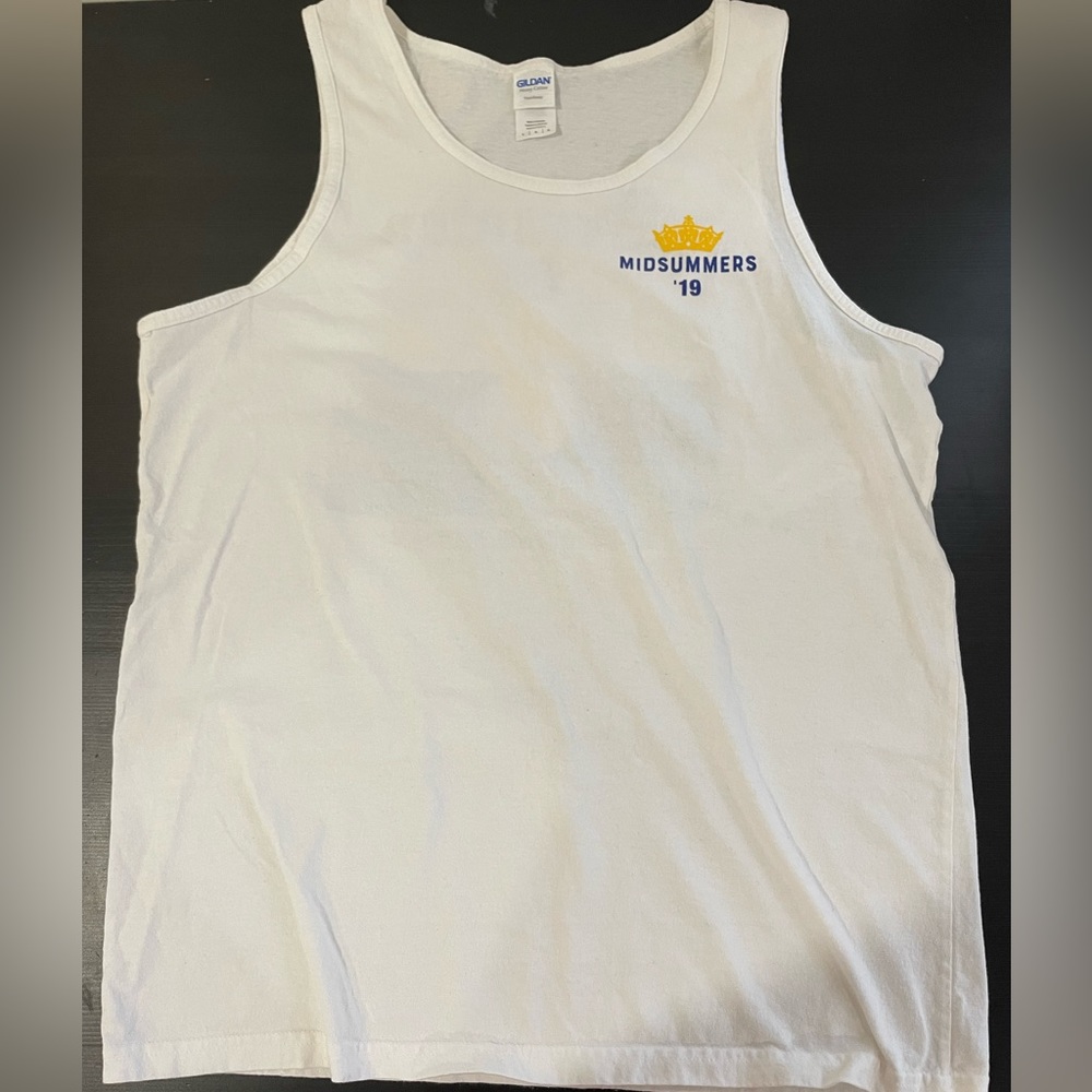 Gildan 100% Cotton Find Your Beach Tanktop. *Excellent Cond* Size L